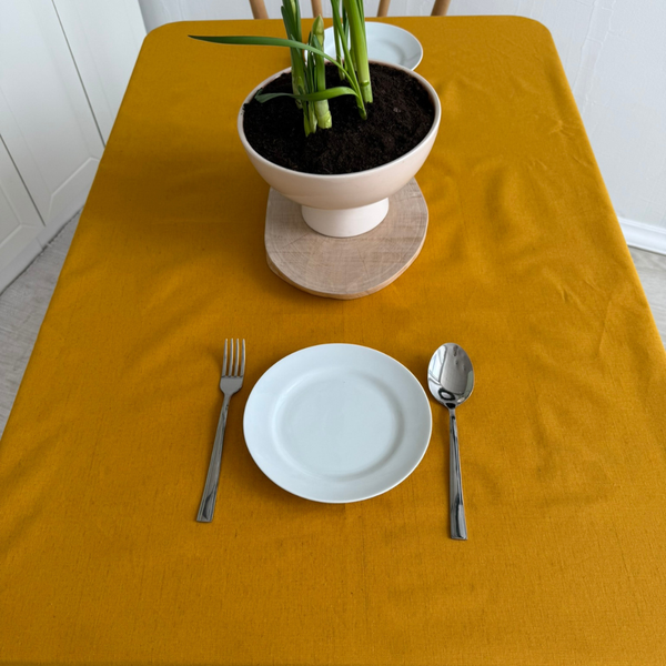 Изображение товара Скатерть ОМурМебель 150x120см прямоугольная (горчичный)