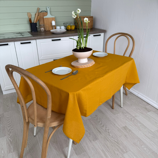 Изображение товара Скатерть ОМурМебель 150x120см прямоугольная (горчичный)