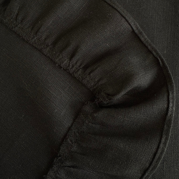 Изображение товара Скатерть ОМурМебель 150x120см прямоугольная с рюшами (черный)