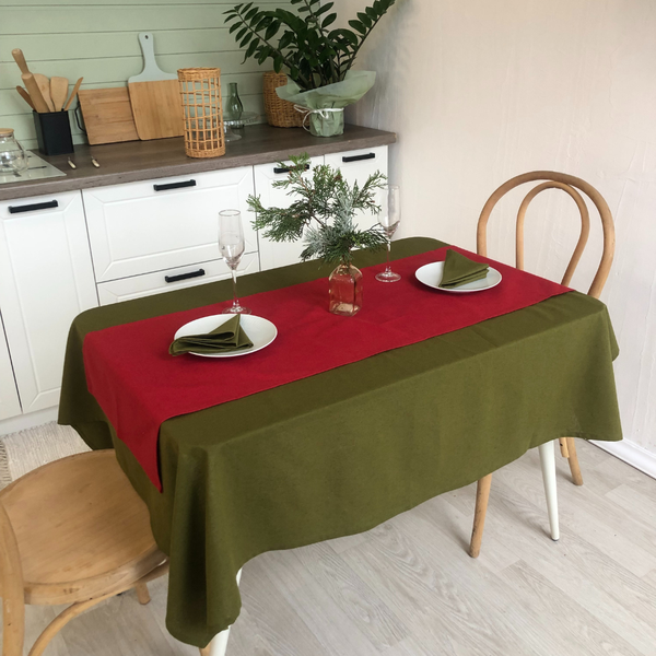 Изображение товара Дорожка на стол ОМурМебель 140x40см (красный)