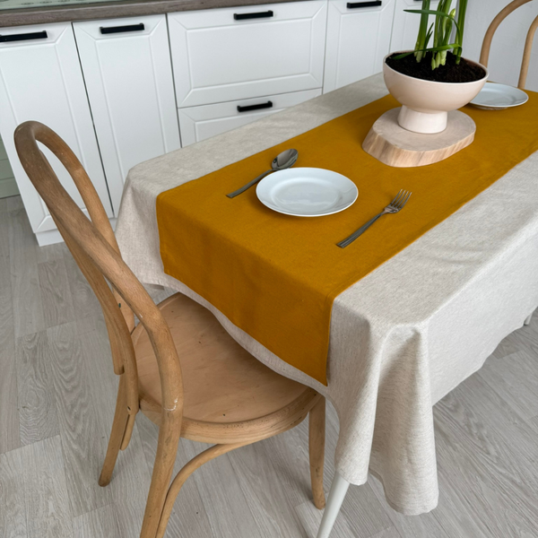 Изображение товара Дорожка на стол ОМурМебель 140x40см (горчичный)