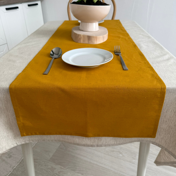 Изображение товара Дорожка на стол ОМурМебель 140x40см (горчичный)
