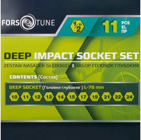 Изображение товара Набор головок слесарных FORSandTUNE 4117-5MPB (65248)