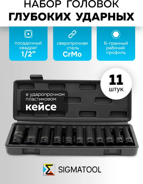 Изображение товара Набор головок слесарных Sigmatool 4117-5MPB (65249)