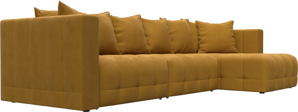 Изображение товара Диван угловой Лига Диванов Лига-052 НПБ Лонг угол универсальный / 128830 (велюр Brut 10 желтый)