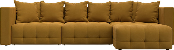 Изображение товара Диван угловой Лига Диванов Лига-052 НПБ Лонг угол универсальный / 128830 (велюр Brut 10 желтый)