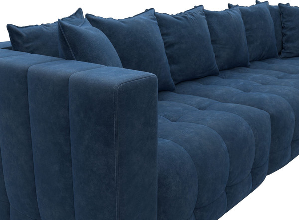 Изображение товара Диван угловой Лига Диванов Лига-052 НПБ Лонг угол универсальный / 128833 (велюр Brut 11 синий)