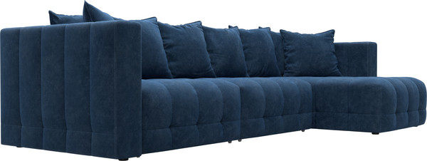 Изображение товара Диван угловой Лига Диванов Лига-052 НПБ Лонг угол универсальный / 128833 (велюр Brut 11 синий)