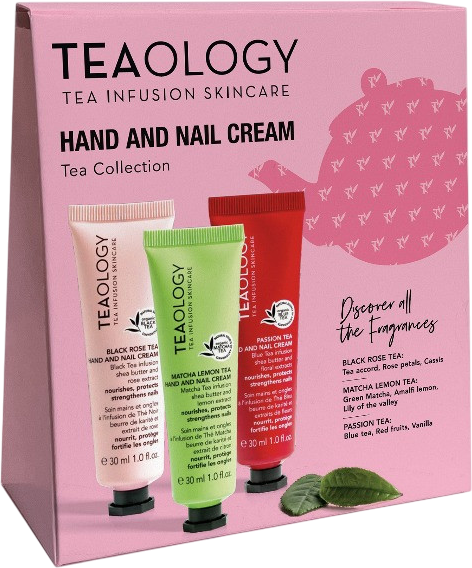 Изображение товара Набор косметики для тела Teaology Крем для рук Black Rose Tea+Matcha Lemon Tea+Passion Tea 3x30мл