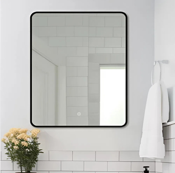 Изображение товара Зеркало Дабл-Ю Бангкок Black 80x60 / BNK80BLACK (с подсветкой)
