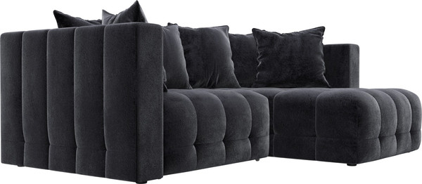 Изображение товара Диван угловой Лига Диванов Лига-052 НПБ угол универсальный / 128800 (велюр Tower 11 темно-серый)