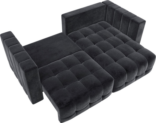 Изображение товара Диван угловой Лига Диванов Лига-052 НПБ угол универсальный / 128800 (велюр Tower 11 темно-серый)