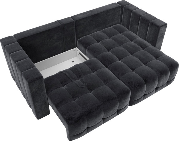 Изображение товара Диван угловой Лига Диванов Лига-052 НПБ угол универсальный / 128800 (велюр Tower 11 темно-серый)