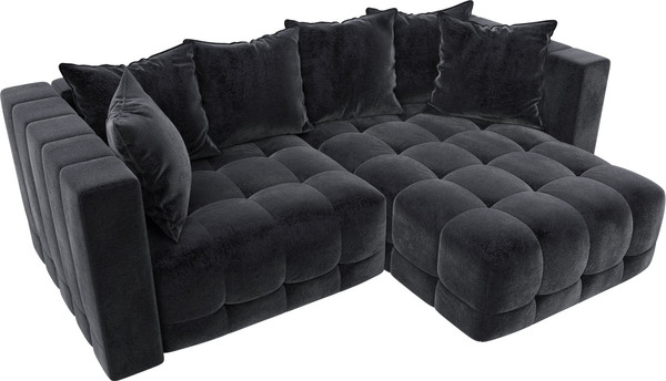 Изображение товара Диван угловой Лига Диванов Лига-052 НПБ угол универсальный / 128800 (велюр Tower 11 темно-серый)