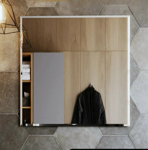 Изображение товара Зеркало Дабл-Ю Без полки 50x50 / ZRK50X50 (фацет)