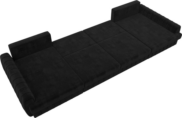 Изображение товара Диван П-образный Лига Диванов Лига-057 НПБ Лонг / 129331 (велюр Seven 35 черный)