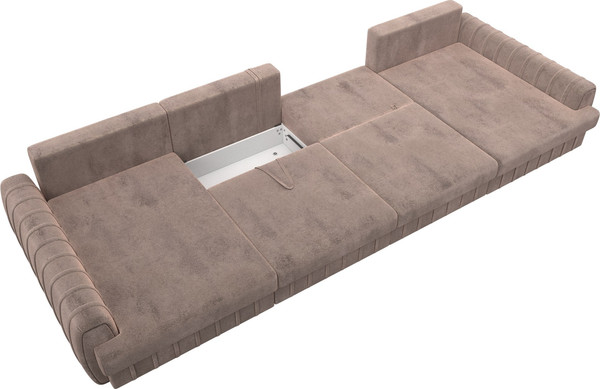 Изображение товара Диван П-образный Лига Диванов Лига-057 НПБ Лонг / 129333 (велюр Tower 05 бежевый)