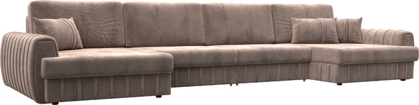 Изображение товара Диван П-образный Лига Диванов Лига-057 НПБ Лонг / 129333 (велюр Tower 05 бежевый)