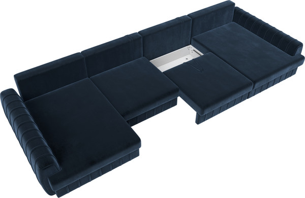 Изображение товара Диван П-образный Лига Диванов Лига-057 НПБ Лонг / 129334 (велюр Tower 13 синий)