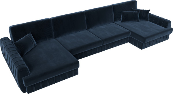 Изображение товара Диван П-образный Лига Диванов Лига-057 НПБ Лонг / 129334 (велюр Tower 13 синий)