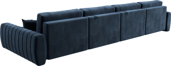 Изображение товара Диван П-образный Лига Диванов Лига-057 НПБ Лонг / 129334 (велюр Tower 13 синий)