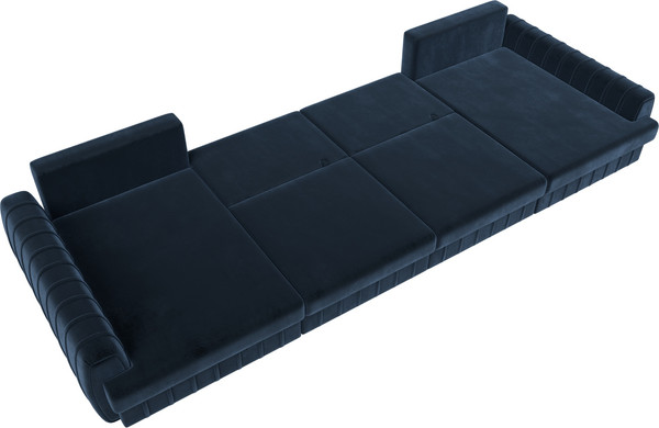 Изображение товара Диван П-образный Лига Диванов Лига-057 НПБ Лонг / 129334 (велюр Tower 13 синий)