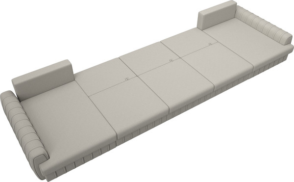 Изображение товара Диван П-образный Лига Диванов Лига-057 НПБ МегаЛонг / 129350 (рогожка Амур 02 бежевый)