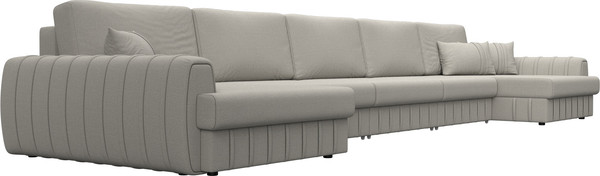 Изображение товара Диван П-образный Лига Диванов Лига-057 НПБ МегаЛонг / 129350 (рогожка Амур 02 бежевый)