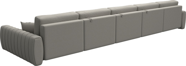 Изображение товара Диван П-образный Лига Диванов Лига-057 НПБ МегаЛонг / 129350 (рогожка Амур 02 бежевый)