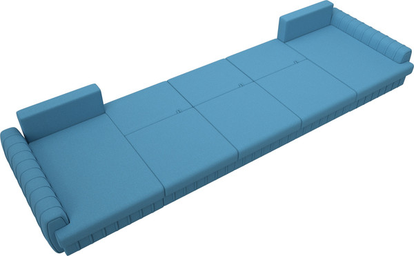 Изображение товара Диван П-образный Лига Диванов Лига-057 НПБ МегаЛонг / 129353 (рогожка Амур 10 голубой)