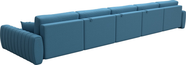 Изображение товара Диван П-образный Лига Диванов Лига-057 НПБ МегаЛонг / 129353 (рогожка Амур 10 голубой)