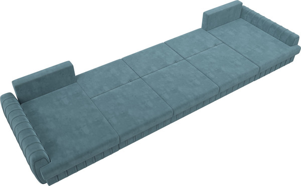 Изображение товара Диван П-образный Лига Диванов Лига-057 НПБ МегаЛонг / 129356 (велюр Seven 113 бирюзовый)