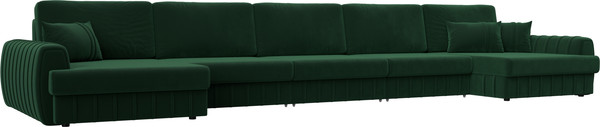 Изображение товара Диван П-образный Лига Диванов Лига-057 НПБ МегаЛонг / 129357 (велюр Seven 626 зеленый)