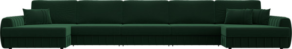 Изображение товара Диван П-образный Лига Диванов Лига-057 НПБ МегаЛонг / 129357 (велюр Seven 626 зеленый)