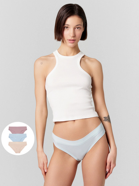 Изображение товара Комплект женских трусов Mark Formelle 412236-3 (р.102, небесно-голубой)