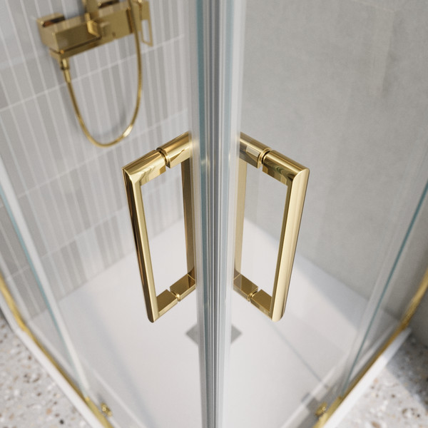 Изображение товара Душевой уголок BelBagno Luce-A-2-80-C-ORO