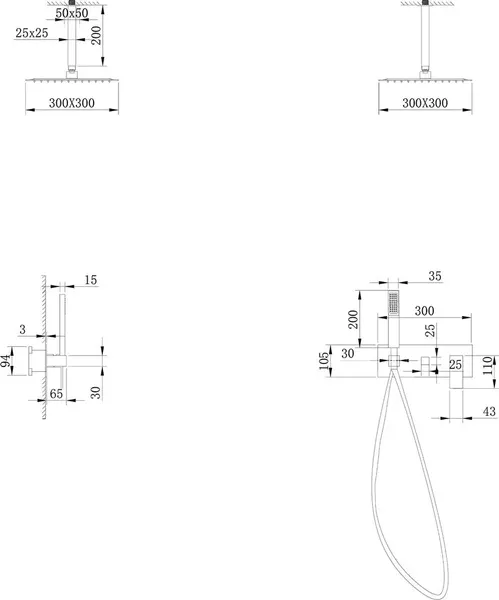 Изображение товара Душевая система со смесителем Abber Daheim AF8221 (хром)
