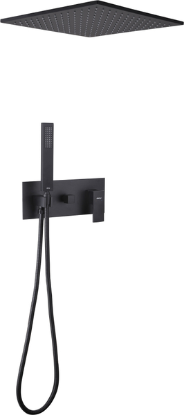 Изображение товара Душевая система со смесителем Abber Daheim AF8221B (черный матовый)