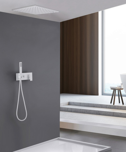 Изображение товара Душевая система со смесителем Abber Daheim AF8221W (белый матовый)