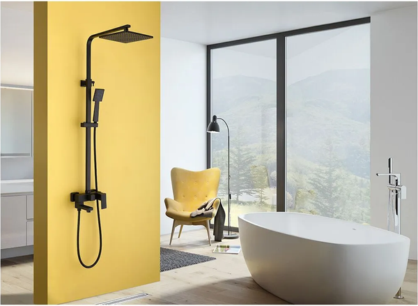 Изображение товара Душевая система со смесителем Abber Daheim AF8216BL (черный матовый)