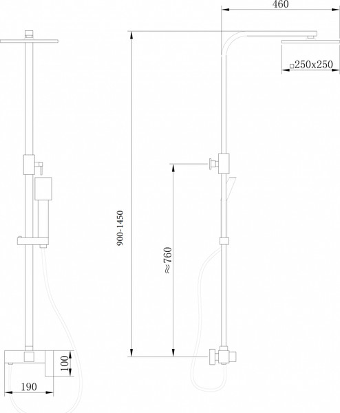 Изображение товара Душевая система со смесителем Abber Daheim AF8220L (хром)