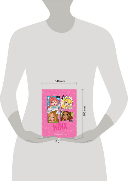 Изображение товара Блокнот Эксмо Winx / 9785041978808 (48л, розовый)