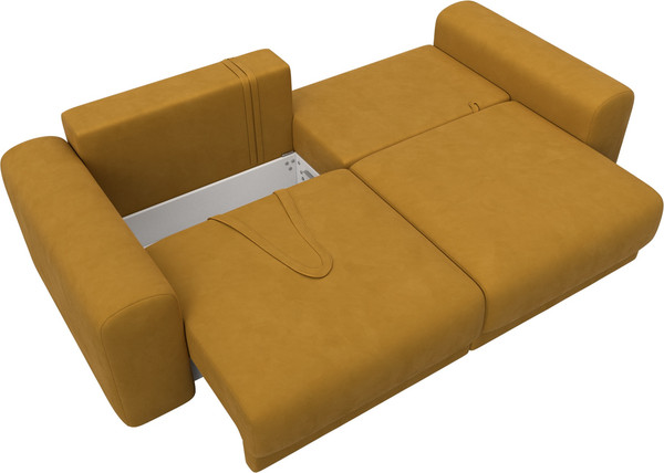 Изображение товара Диван Лига Диванов Лига-056 НПБ / 129130 (велюр Brut 10 желтый)