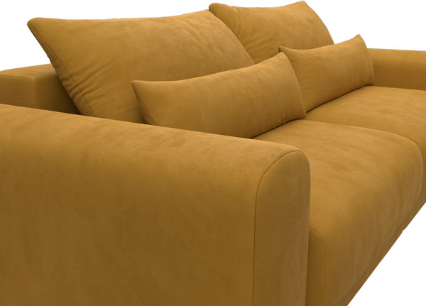 Изображение товара Диван Лига Диванов Лига-056 НПБ / 129130 (велюр Brut 10 желтый)