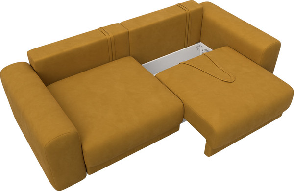 Изображение товара Диван Лига Диванов Лига-056 НПБ / 129130 (велюр Brut 10 желтый)