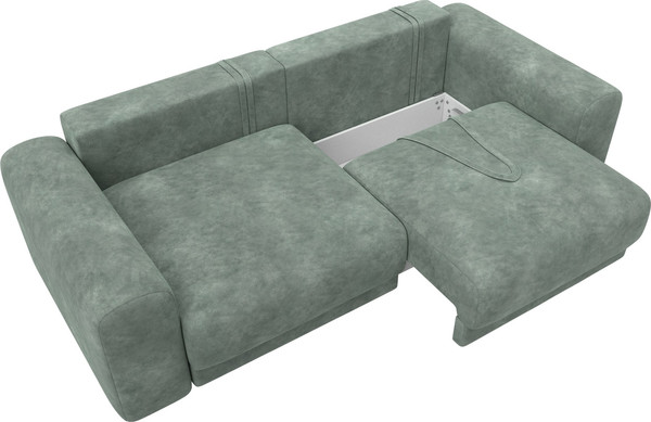 Изображение товара Диван Лига Диванов Лига-056 НПБ / 129132 (велюр Brut 08 зеленый)