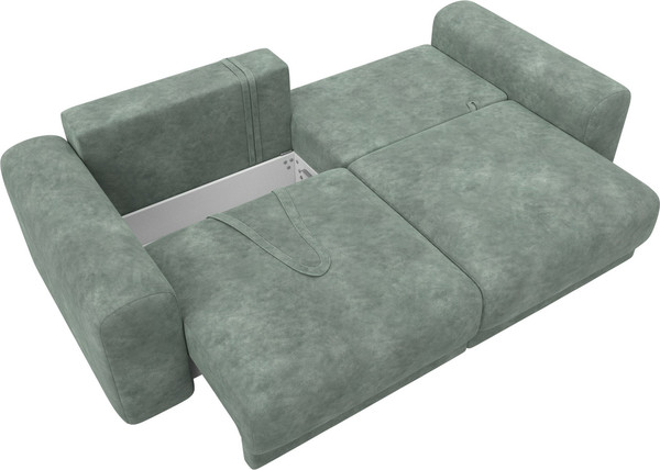 Изображение товара Диван Лига Диванов Лига-056 НПБ / 129132 (велюр Brut 08 зеленый)