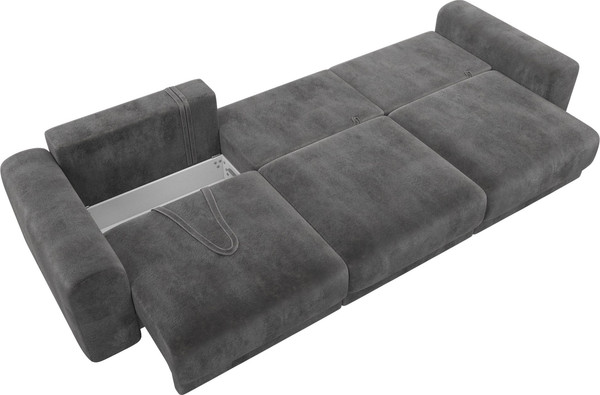 Изображение товара Диван Лига Диванов Лига-056 НПБ Лонг / 129138 (велюр Tower 10 серый)