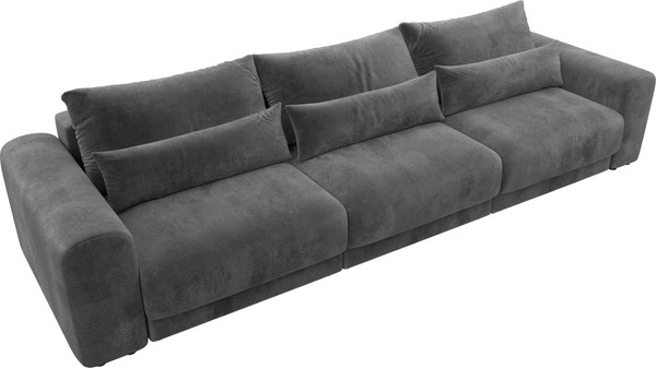 Изображение товара Диван Лига Диванов Лига-056 НПБ Лонг / 129138 (велюр Tower 10 серый)