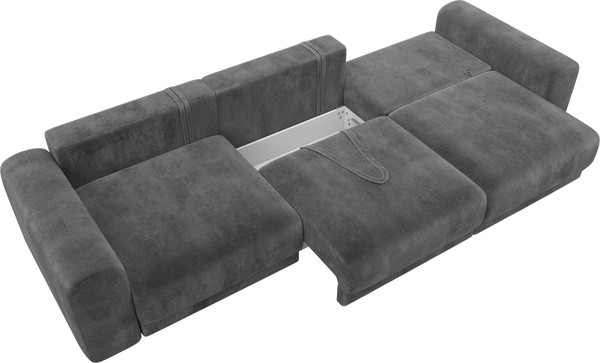 Изображение товара Диван Лига Диванов Лига-056 НПБ Лонг / 129138 (велюр Tower 10 серый)